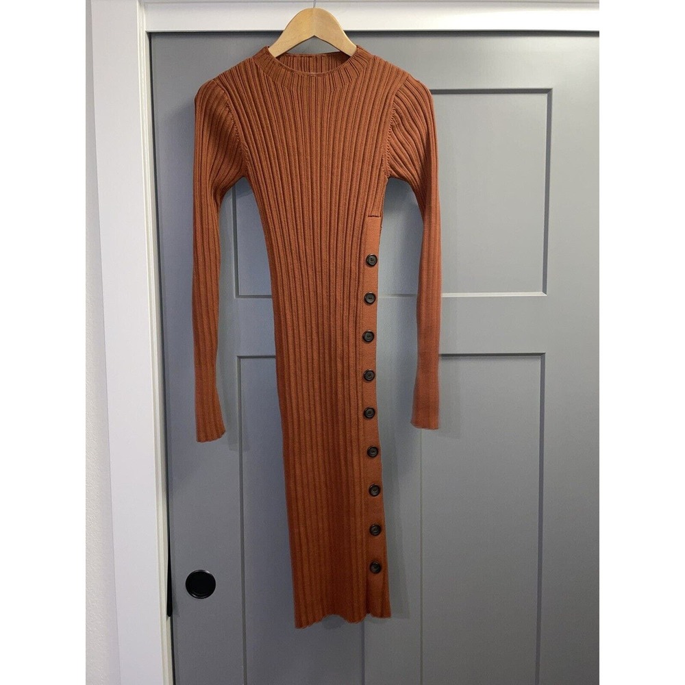 Adam Lippes Collective Side Button Midi Sweater D… - image 4